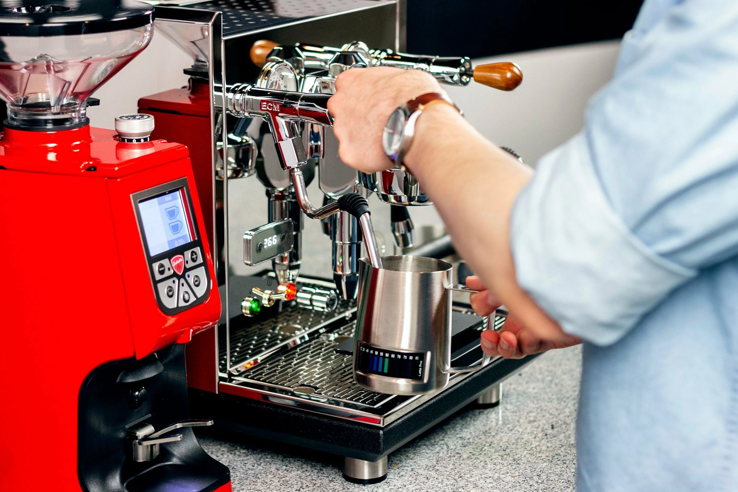 Rhino Coffee Gear Rhino Temperature Reading Milk Frothing Pitcher 11 Rhino Coffee Gear Rhino Temperature Reading Milk Frothing Pitcher