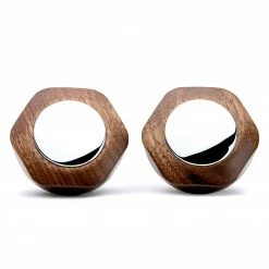 Clive Wood Shop Wood Knobs With Chrome (Set Of 2) Accessories